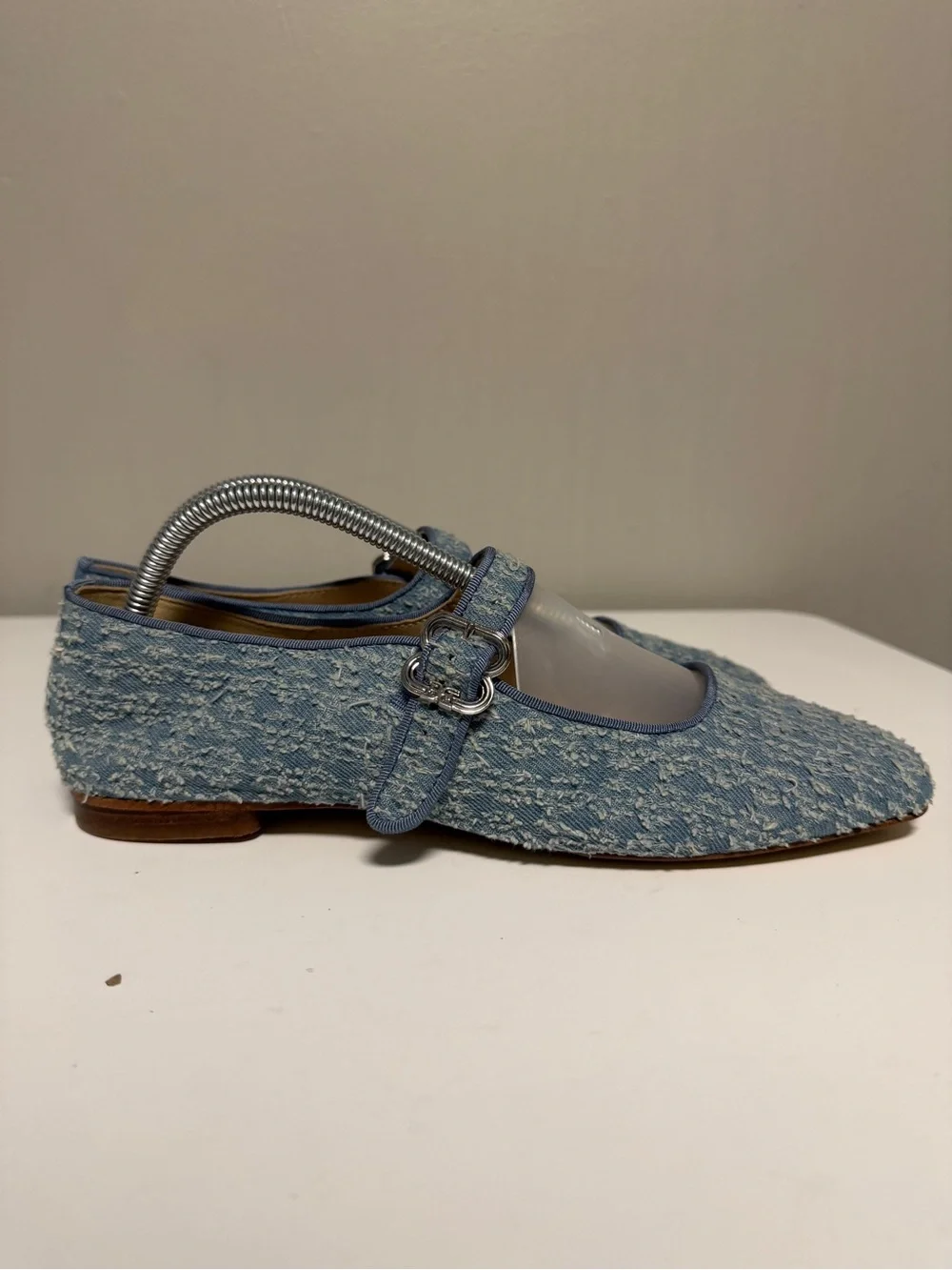Sam Edelman Montrose Blue Denim Michaela Buckled Mary Jane Flats Women’s US 9.5